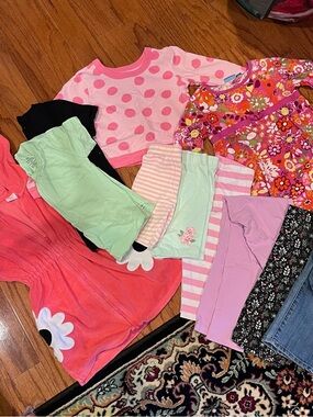 OshKosh B'gosh Girls Mixed Pink Floral & Striped Matching Sets